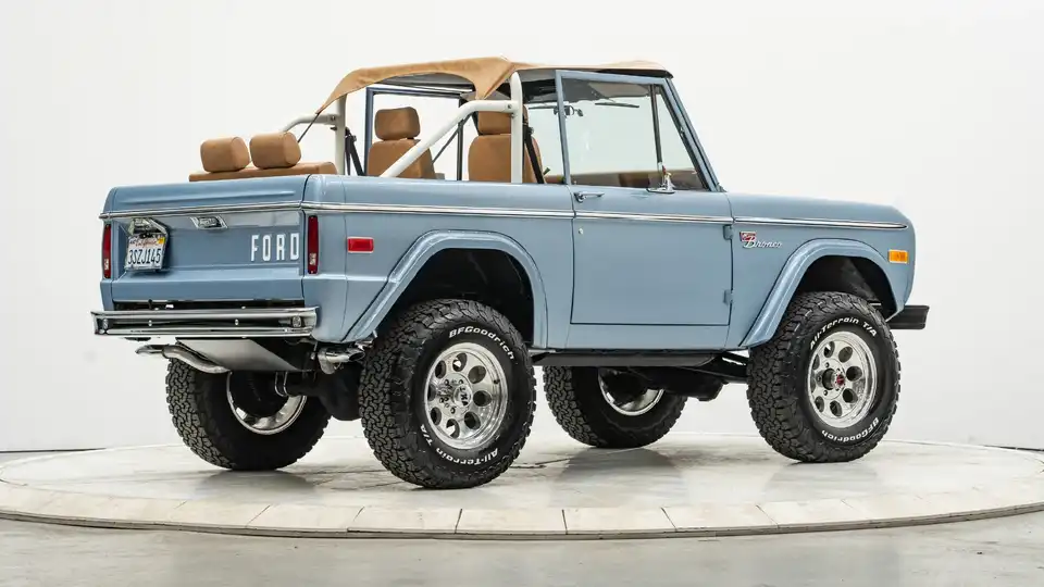 1974 Brittany Blue Ford Bronco For Sale_9 Passenger Side Rear 3