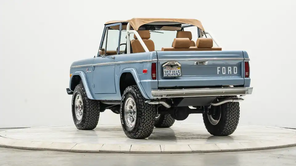 1974 Brittany Blue Ford Bronco For Sale_12Driver Side Rear