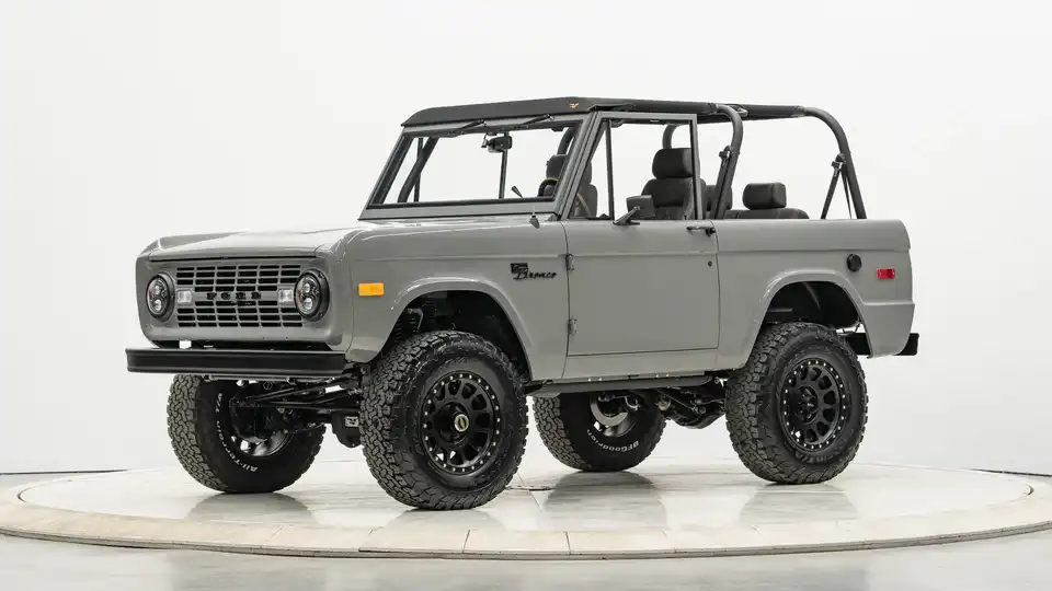 1976 Gray Ford Bronco For Sale_3 Drivers Side Front 3.4