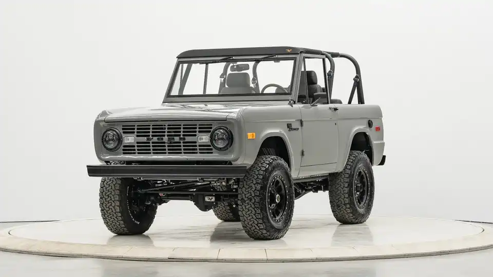 1976 Gray Ford Bronco For Sale_4 Drivers Side Front 