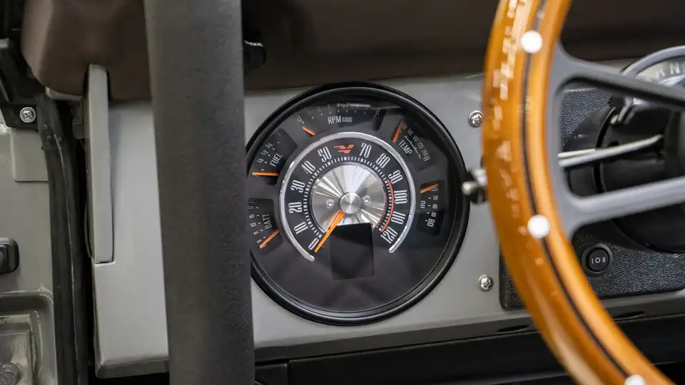 1976 Gray Ford Bronco For Sale_15 Dakota Digital Gauges