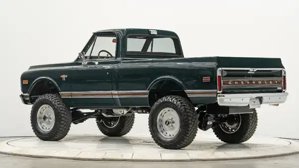 Green 1972 Chevy K10_13 Driver Side Rear 3.4